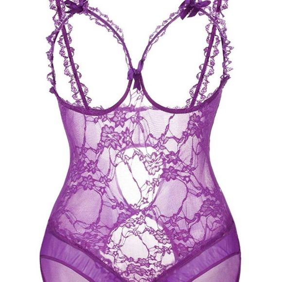 Plus size women sexy Lingeries open crotch - Picture 3 of 5